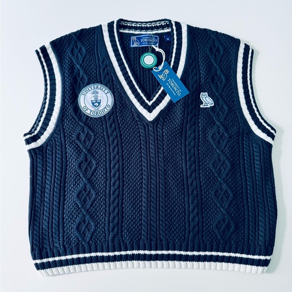 OVO University of Toronto Navy Sweater Vest NEW WITH TAGS!!! - Picture 1 of 9